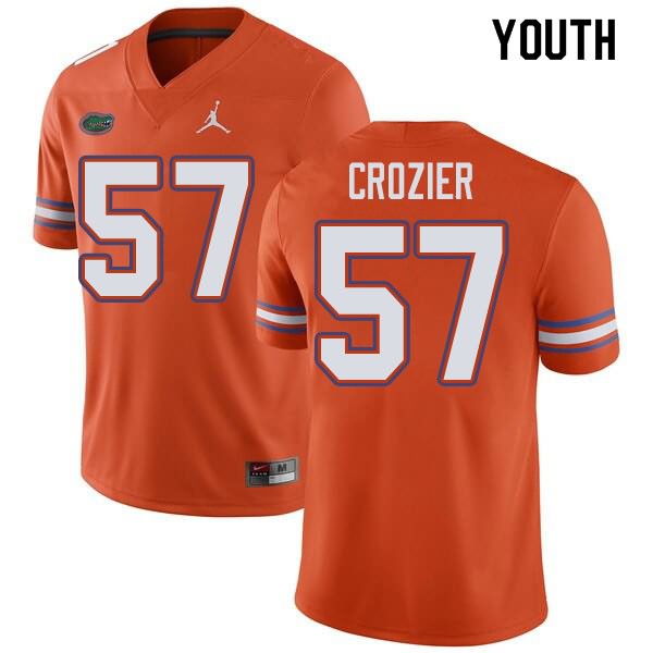 Youth NCAA Florida Gators Coleman Crozier #57 Stitched Authentic Jordan Brand Orange College Football Jersey LSH5265SK